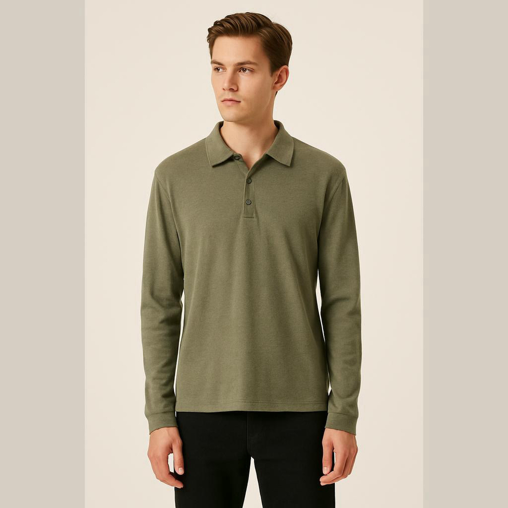 M.E. Sport Brown Ribbed Polo Shirt Extra Large